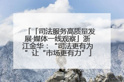 「司法服务高质量发展·媒体一线观察」浙江金华：“司法更有为”让“市场更有力”