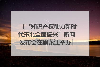 “知识产权助力新时代东北全面振兴”新闻发布会在黑龙江举办