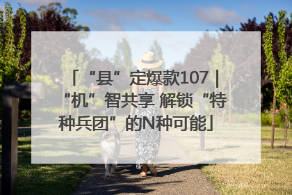 “县”定爆款107｜“机”智共享 解锁“特种兵团”的N种可能