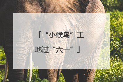 “小候鸟”工地过“六一”