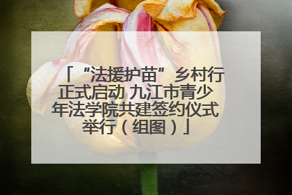 “法援护苗”乡村行正式启动 九江市青少年法学院共建签约仪式举行（组图）