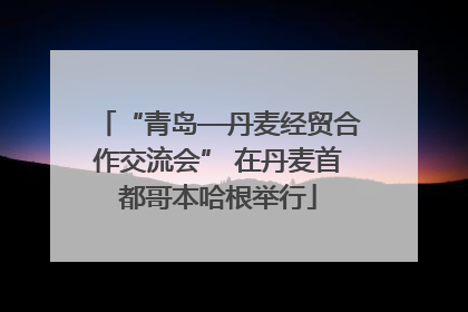 “青岛—丹麦经贸合作交流会” 在丹麦首都哥本哈根举行