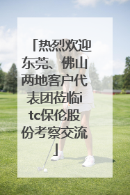热烈欢迎东莞、佛山两地客户代表团莅临itc保伦股份考察交流