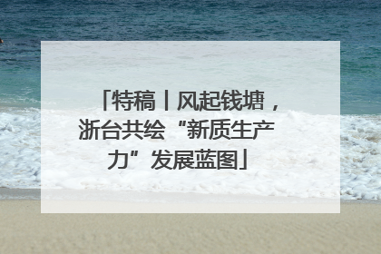 特稿丨风起钱塘，浙台共绘“新质生产力”发展蓝图