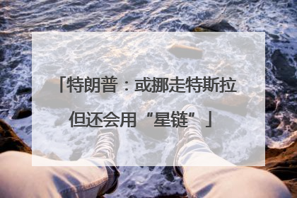 特朗普：或挪走特斯拉 但还会用“星链”