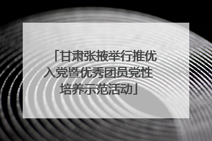 甘肃张掖举行推优入党暨优秀团员党性培养示范活动