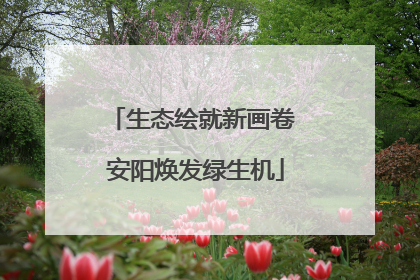 生态绘就新画卷 安阳焕发绿生机