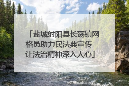 盐城射阳县长荡镇网格员助力民法典宣传 让法治精神深入人心