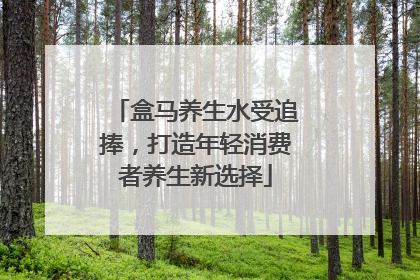 盒马养生水受追捧，打造年轻消费者养生新选择