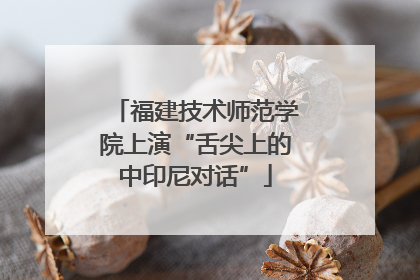 福建技术师范学院上演“舌尖上的中印尼对话”