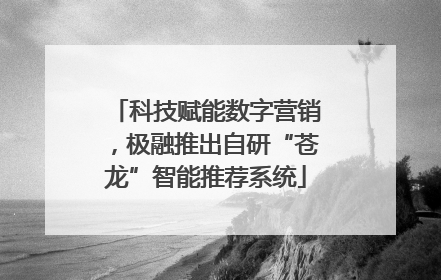 科技赋能数字营销，极融推出自研“苍龙”智能推荐系统