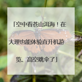 空中看苍山洱海！在大理也能体验直升机游览、高空跳伞了