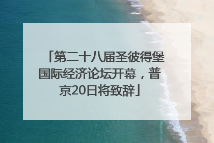 第二十八届圣彼得堡国际经济论坛开幕，普京20日将致辞