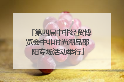 第四届中非经贸博览会中非时尚潮品邵阳专场活动举行