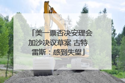 美一票否决安理会加沙决议草案 古特雷斯：感到失望