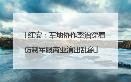 红安：军地协作整治穿着仿制军服商业演出乱象