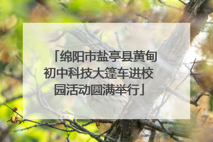 绵阳市盐亭县黄甸初中科技大篷车进校园活动圆满举行