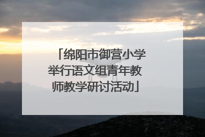 绵阳市御营小学举行语文组青年教师教学研讨活动