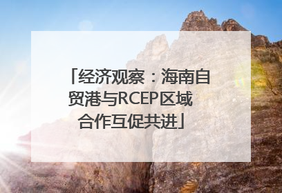 经济观察：海南自贸港与RCEP区域合作互促共进