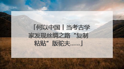 何以中国丨当考古学家发现丝绸之路“复制粘贴”版驼夫……