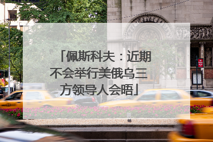 佩斯科夫：近期不会举行美俄乌三方领导人会晤