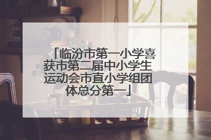 临汾市第一小学喜获市第二届中小学生运动会市直小学组团体总分第一