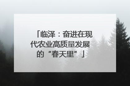 临泽：奋进在现代农业高质量发展的“春天里”