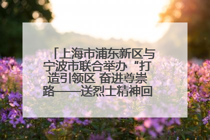 上海市浦东新区与宁波市联合举办“打造引领区 奋进尊崇路——送烈士精神回家乡”主题活动