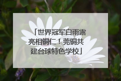 世界冠军白雨露亮相铜仁！莞铜共建台球特色学校