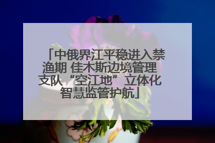 中俄界江平稳进入禁渔期 佳木斯边境管理支队“空江地”立体化智慧监管护航