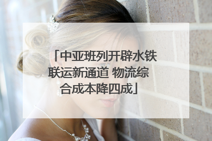 中亚班列开辟水铁联运新通道 物流综合成本降四成