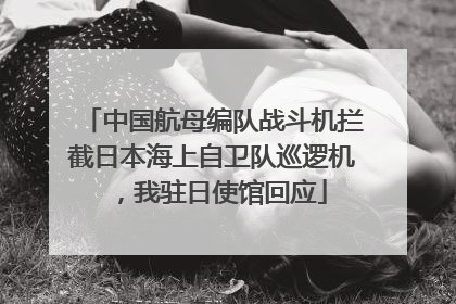 中国航母编队战斗机拦截日本海上自卫队巡逻机，我驻日使馆回应