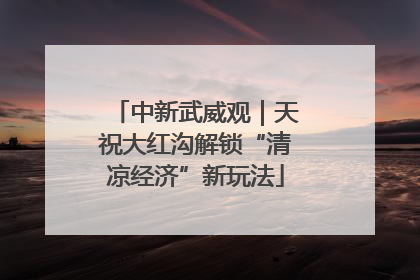 中新武威观｜天祝大红沟解锁“清凉经济”新玩法