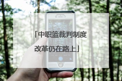 中职篮裁判制度改革仍在路上