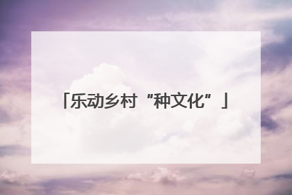 乐动乡村“种文化”