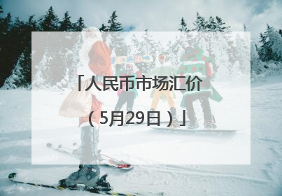 人民币市场汇价（5月29日）