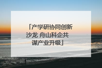 产学研协同创新沙龙 舟山科企共谋产业升级