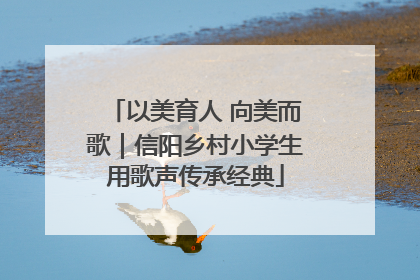 以美育人 向美而歌｜信阳乡村小学生用歌声传承经典