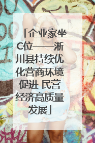 企业家坐C位——淅川县持续优化营商环境促进 民营经济高质量发展