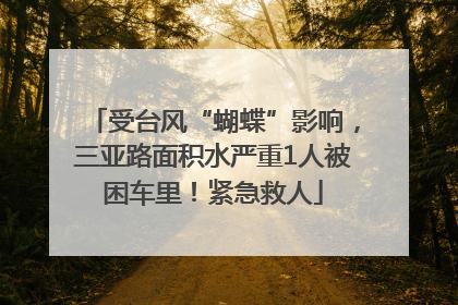 受台风“蝴蝶”影响，三亚路面积水严重1人被困车里！紧急救人