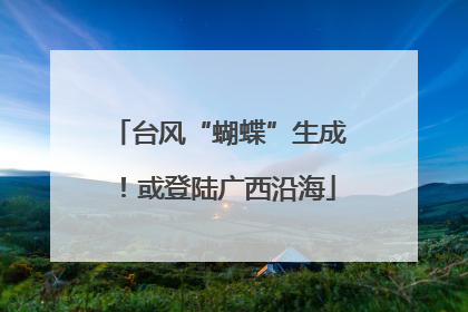 台风“蝴蝶”生成！或登陆广西沿海