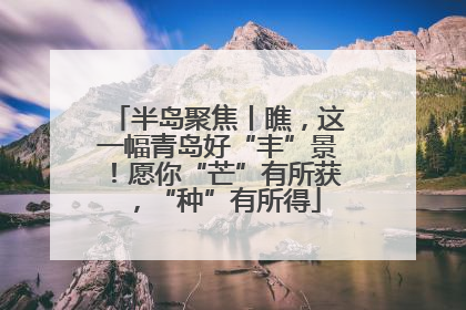 半岛聚焦丨瞧，这一幅青岛好“丰”景！愿你“芒”有所获，“种”有所得