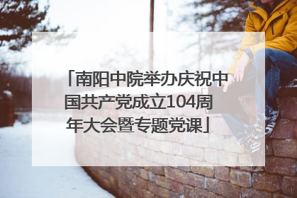 南阳中院举办庆祝中国共产党成立104周年大会暨专题党课
