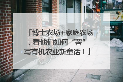 博士农场+家庭农场，看他们如何“薯” 写有机农业新童话！