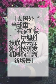 去国外“当球童”、“看家护院”，康迪科技联合云深处科技研发机器狗出海新场景