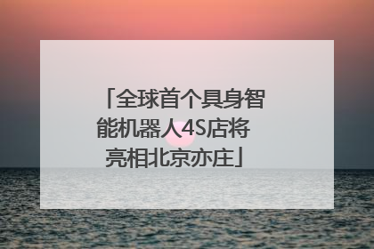 全球首个具身智能机器人4S店将亮相北京亦庄
