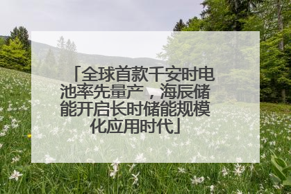全球首款千安时电池率先量产，海辰储能开启长时储能规模化应用时代