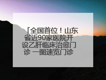 全国首位！山东省近90家医院开设乙肝临床治愈门诊 一图速览门诊医院名单