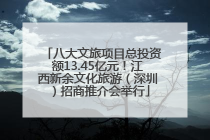 八大文旅项目总投资额13.45亿元！江西新余文化旅游（深圳）招商推介会举行