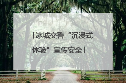 冰城交警“沉浸式体验”宣传安全